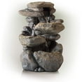 thumbnail image 3 of Alpine Corporation 11" Tall Indoor 3-Tier Tabletop Stone Water Fountain with LED Lights, 3 of 12