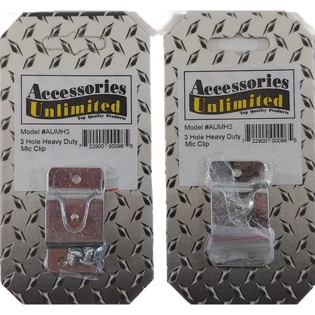 Lot of 2 Accessories Unlimited AUMH3 Screw on 3 Hole CB Radio Microphone Holders