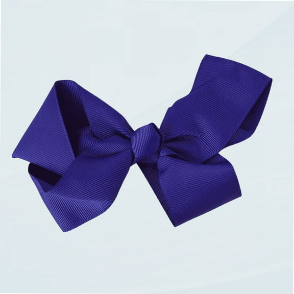 4 Inch Grosgrain Hair Bow for Girls - Royal Blue