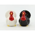 thumbnail image 3 of Ceramic Turkey Salt and Pepper Shakers White and Black 2.5 inches, 3 of 5