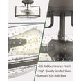 thumbnail image 3 of Semi Flush Mount Ceiling Light, HWH Farmhouse Close to Ceiling Light Fixture with Seeded Glass, 2-Light Hallway Ceiling Light, Oil Rubbed Bronze Finish, 5HZG41F ORB, 3 of 6