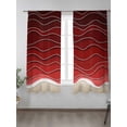 thumbnail image 2 of Ocean Waves Sheer Curtains 72 Inch Long 2 Panels, Abstract Spray Beach Red Brown Gradient Light Filtering Rod Pocket Semi Sheer Curtains, Sheer Voile Drapes for Living Room Bedroom, 52"x72", 2 of 5