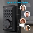 thumbnail image 4 of iMagic Keypad Deadbolt, Keyless Entry Deadbolt Lock, Electronic Keypad Door Lock, Auto Lock, 50 User Codes, Easy to Install (Oil Rubbed Bronze), 4 of 8