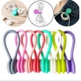 thumbnail image 2 of Blue Silicone Cable Winder Magnetic Earphone Organizer Creative Wire Management 25x22cm, 2 of 6