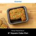 thumbnail image 2 of Ninja NeverStick Essential 8" Aluminized Steel Square Cake Pan, B10408, 2 of 8