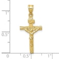 thumbnail image 2 of 9mm 10k Solid Yellow Gold Inri Crucifix Charm Pendant Necklace for Women - .8 Grams, 2 of 2