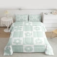 thumbnail image 2 of Homewish Vintage Flowers 3 Pieces Queen Comforter Set for Teens Boys Girls,Retro Floral Ultra Soft Bedding Sets,Geometric Plaid Grid Bedding Comforter Set,Super Cozy Room Decor,Reversible, 2 of 8
