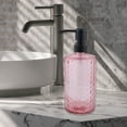 thumbnail image 6 of Unique Bargains 1 Pc Elegant Vertical Pattern Soap Pump Dispenser for Bathroom 16.9oz Pink Black, 6 of 6