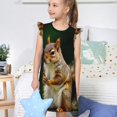 thumbnail image 4 of Balery Squirrels Eating Peanuts On The Tree Camisón de princesa para niñas, pijama de algodón con mangas abullonadas, suave y bonito.-X-Large, 4 of 6
