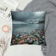 thumbnail image 2 of Orinice Rocky Beach Graphic Decorative Cushion Throw Pillow Cover for Home Couch Living Room Bed Sofa Car Bedroom, Soft and Durable, 1PC 18x18in, 2 of 5