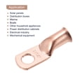 thumbnail image 4 of Uxcell Battery Cable Ends 0.33 Inch 4 AWG Ring Terminals Bare Copper Eyelet 15 Pcs, 4 of 5