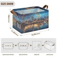 thumbnail image 4 of BZSMCE Collapsible Fabric Cube Storage Bins Ferris Wheel Painting Design Pattern Storage Box, 4 of 8
