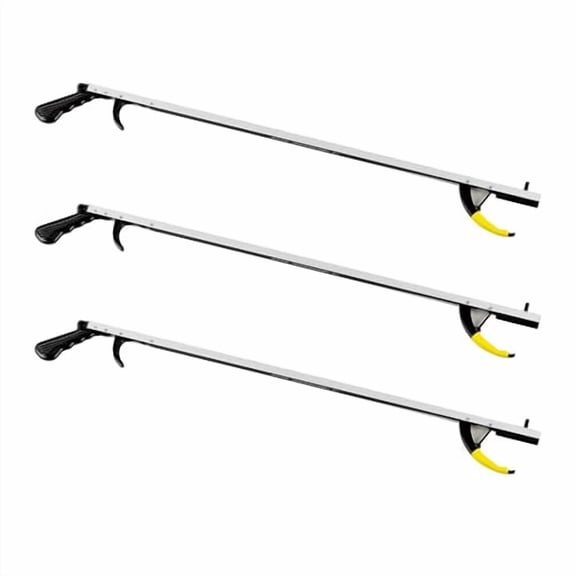 Cubii Health Lightweight 26" Easy-to-Use Reacher Grabber Tool, Aluminum, (3 Pack)