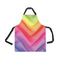 thumbnail image 2 of HATIART Abstract Striped Waves Design Colorful Lines Kitchen Apron Mens Womens Bib Apron Adjustable Pockets Cooking Baking Gardening, 2 of 2