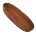 thumbnail image 6 of Wooden Salad Bowl Multipurpose Large Capacity Wooden Boat Shaped Bowl for Food Bread Fruits Snack Dessert, 6 of 18