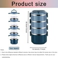 thumbnail image 4 of HAOAN Home Thermal Bento Lunch Box  4-Tier Cylinder Stackable Lunch Box Portable Insulated Lunch Container  Leakproof Stainless Steel Food Container For Student Adult To Work School-Green, 4 of 12