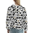 thumbnail image 7 of Xecao Cow Pattern Hoodies for Women Sweatshirts Long Sleeve Sweatshirts Pullover Outfits with Pocket-Medium, 7 of 7