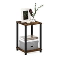 thumbnail image 4 of Furinno Rata Industrial Multipurpose Flat Base Side Table with Metal Frame, French Oak Grey, 4 of 5