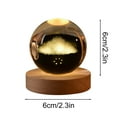 thumbnail image 3 of Gnmfd Crystal Night Light Saturn Solar System Engraved LED Desk Lamp 2.35 Inch Decorative Night Light for Bedroom Living Room Office Study Table Holiday Gift Room Lights, 3 of 6