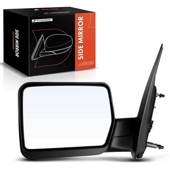 A-Premium Left Driver Side Power Mirror - Compatible with Ford F-150 2004 2005 2006 2007 2008 - Non-Heated Manual Folding Textured Black Outside Rear View Mirror- Replace# 8L3Z17683EA, 4L3Z17683BAB
