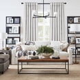 thumbnail image 6 of Jainmy Grey White Velvet Curtains 108 Inches for Living Room Bedroom Soft Room Darkening Thermal Insulated Back Tab Curtains Drapes,52"x108", 2 Panels, 6 of 10