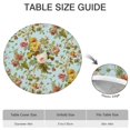thumbnail image 6 of Round Fitted Tablecloth with Elastic Edges Fits 36"-44" Round Tables Pioneer Colorful Floral Waterproof Table Cover Washable Indoor and Outdoor for Party Kitchen Dinner Banquet Patio Picnic, 6 of 7