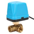 thumbnail image 4 of Válvula de bola, válvula de bola eléctrica AC220V Blue Shell 3 válvula de bola motorizada construida para el futuro, 4 of 9
