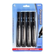 Jumbo Permanent Marker, Black, 4pk