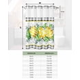 thumbnail image 6 of No Hook Shower Curtain with Snap in Liner, Summer Farm Lemon Eucalyptus Leaves Black White Plaid Hotel Shower Curtains for Bathroom, Washable Shower Curtain Liner Set with Mesh Top Window, 66"x72", 6 of 6