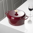 thumbnail image 6 of Mainstays 4.75 qt Enameled Cast Iron Dutch Oven with Lid, Merlot Red, 6 of 6
