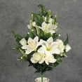 thumbnail image 4 of 1 Pc, 28 Inch Rose, Lily & Gladiolus Half Bush w/18 Stems Great For Larger Floral Arrangements & Memorial Work - Pink, 4 of 5