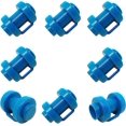 thumbnail image 1 of 8 Embouts de Poteau de Trampoline pour Poteaux de Filet de Trampoline 25 mm, Particulièrement Robustes, Embouts Résistants aux Intempéries, Pièce de Rechange pour Filet de Sécurité (Bleu), 1 of 4