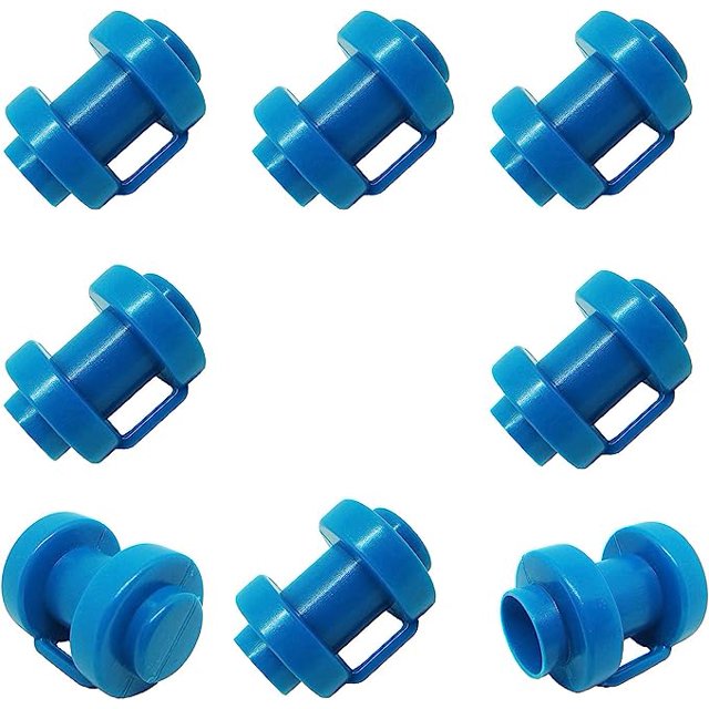 8 Embouts de Poteau de Trampoline pour Poteaux de Filet de Trampoline 25 mm, Particulièrement Robustes, Embouts Résistants aux Intempéries, Pièce de Rechange pour Filet de Sécurité (Bleu)