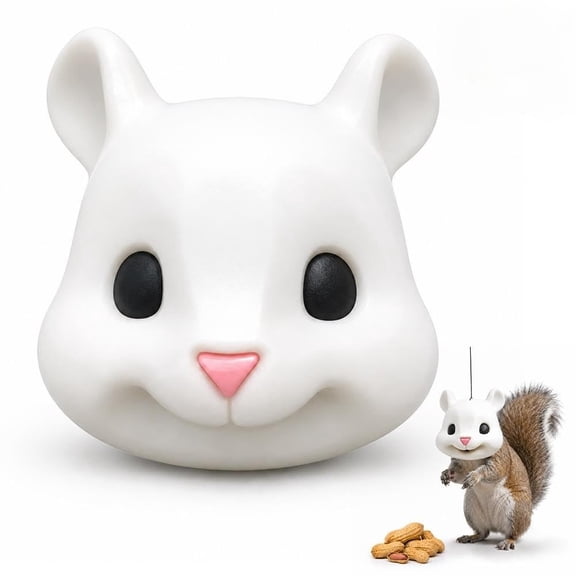 Squirrel Head Feeder, Funny Animal Face Hanging Feeder for Outdoor Garden
