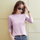 thumbnail image 3 of Otoño e invierno nueva camiseta de manga larga de algodón mercerizado para mujer, camisa de otoño con cuello redondo y parte inferior ajustada de color sólido, camiseta de primavera y otoño, 3 of 5