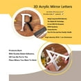 thumbnail image 4 of 3D Silver Alphabet Letters Mirror Sticker Eco-Friendly Acrylic Self-Adhesive Letters Wall Decorations Wall Stickers Letters Decal(O), 4 of 7