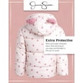 thumbnail image 2 of Jessica Simpson Baby Girls Puffer Jacket Sherpa Lined Hood Quilted Winter Coats, 2 of 7