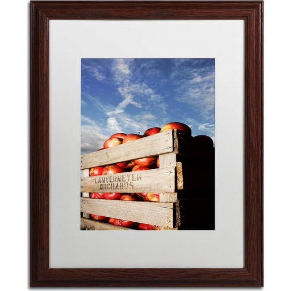 Trademark Fine Art "Orchard" Canvas Art by Jason Shaffer, White Matte, Wood Frame