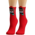 thumbnail image 2 of JeashCHAT Women Cute Christmas Vintage Printing Thicker Socks Long Sock Comfortable Socks, 2 of 4