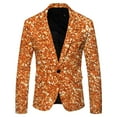 thumbnail image 1 of Men's 3D Sequin Suit Suits for Men Slim Fit Printed Pocket Lapel Button Prom Jackets for Men Up Suit Style Male Suits Three, 1 of 2