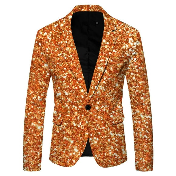 Men's 3D Sequin Suit Mens Linen Suit Printed Pocket Lapel Button Men Suite Up Suit Style Tan Suits for Men Three