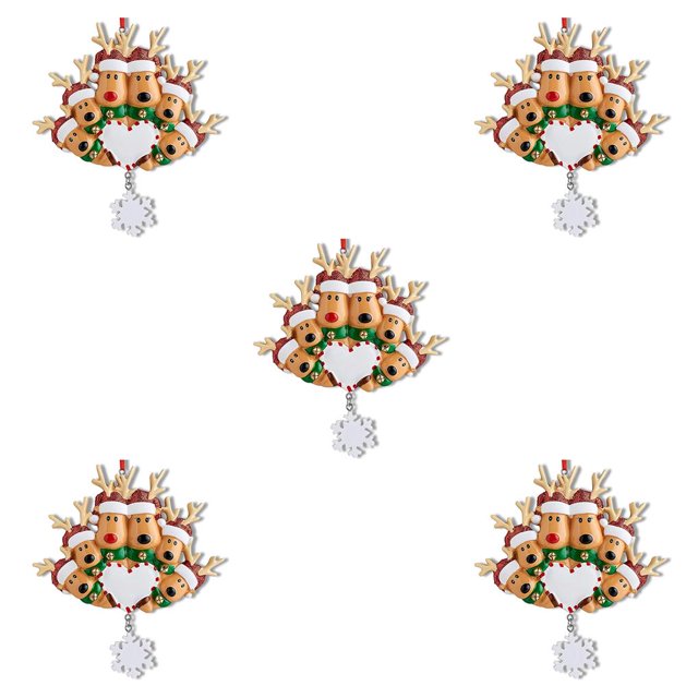 Billuyoard Colgante de árbol de Navidad adorno de PVC de dibujos animados decoración de oficina de granja de Navidad decoración de fiesta No.05 5Conjunto