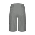 thumbnail image 4 of HKYNLAG Bermuda Cargo Shorts for Women Knee Length Casual Wide Leg High Waisted Hiking Work Summer Shorts with Pockets Gray L, 4 of 5