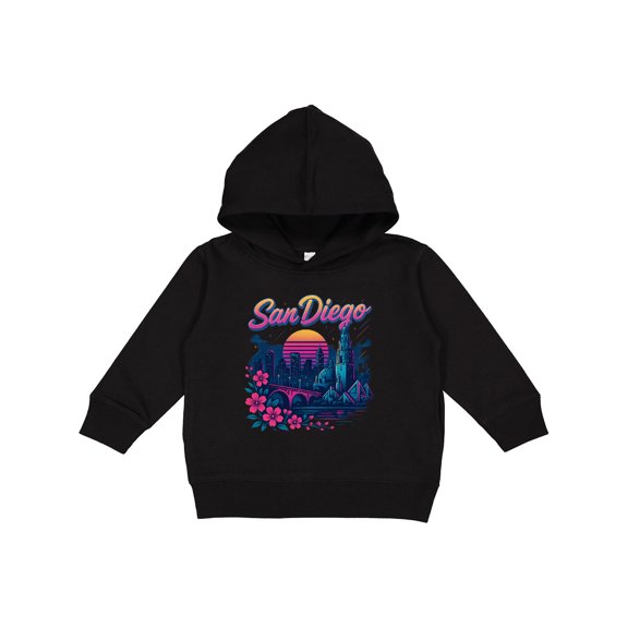 Inktastic San Diego Retro Sunset Skyline Toddler Hoodie