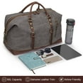 thumbnail image 3 of Bolsa de lona S-ZONE para viajes, bolsa de lona de fin de semana para hombre, 3 of 6