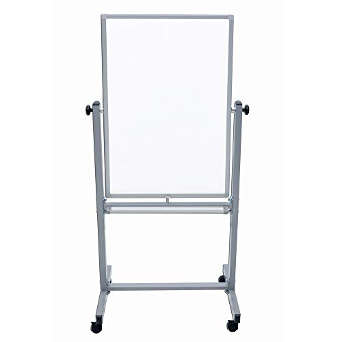 Luxor Mobile Dry Erase DoubleSided Whiteboard with Aluminum