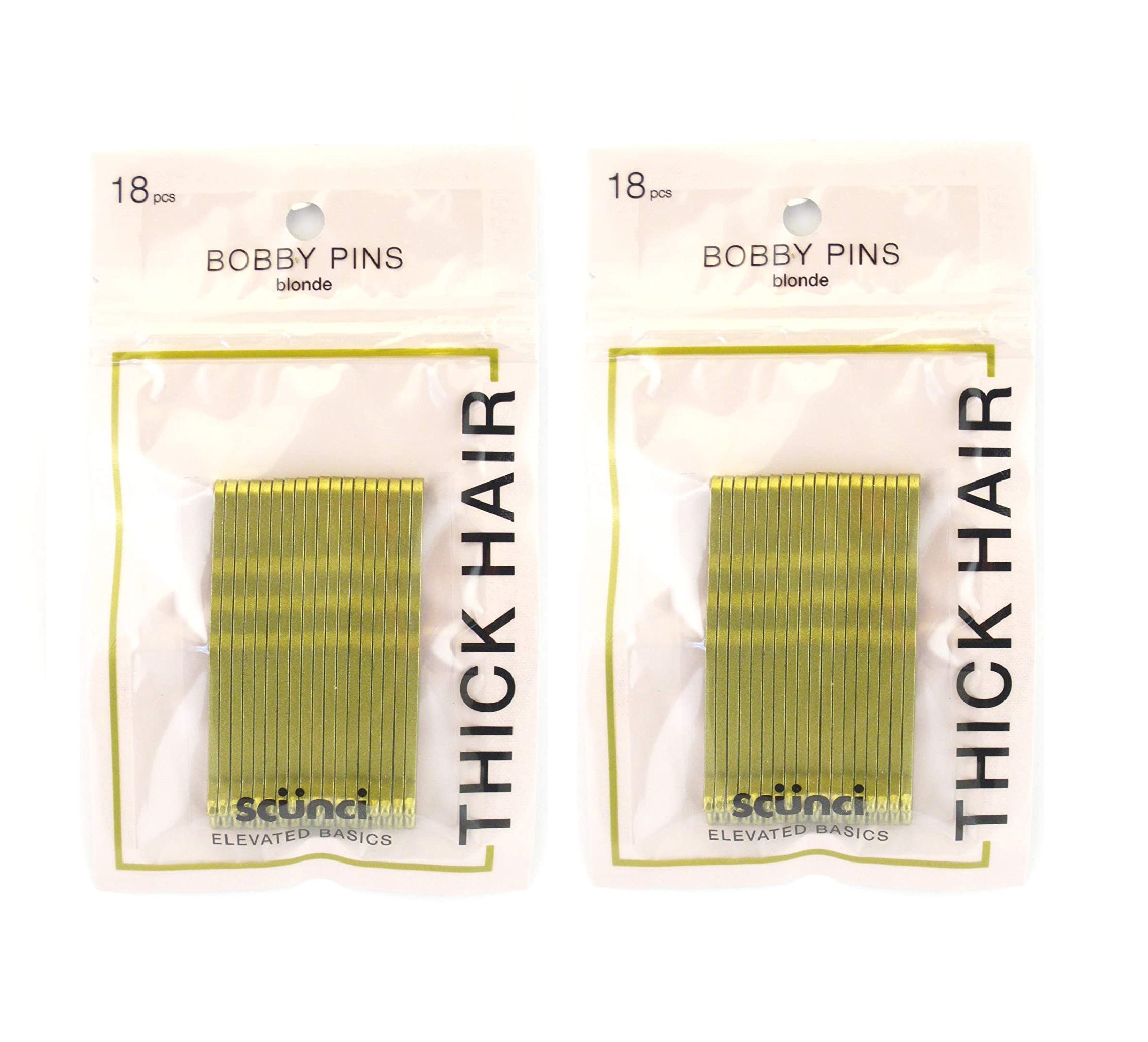 Scunci Thick Hair Blonde Bobby Pins 18 Pcs Pack Of 2 Walmart Com