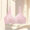 thumbnail image 4 of Nmnitkp Nursing Bras Antibacterial Fabric,Pregnant Women Do Not Sag During Pregnancy Breastfeeding Bra With Breast Pads Postpartum Nursing Bras for Breastfeeding Pink,75, 4 of 4