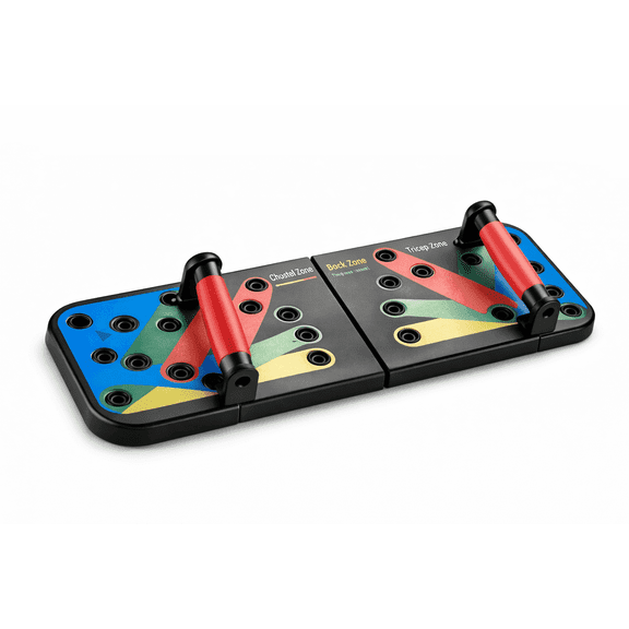 Foldable Push-Up Board with Handles – Color Coded Muscle Training System for Chest, Shoulders, Back & Triceps Home Workout