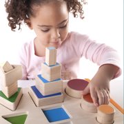 Guidecraft Guidecraft Nest and Stack Shapes, Educational and Learning Toys for Kids, Matching and Sorting Set for Toddlers
